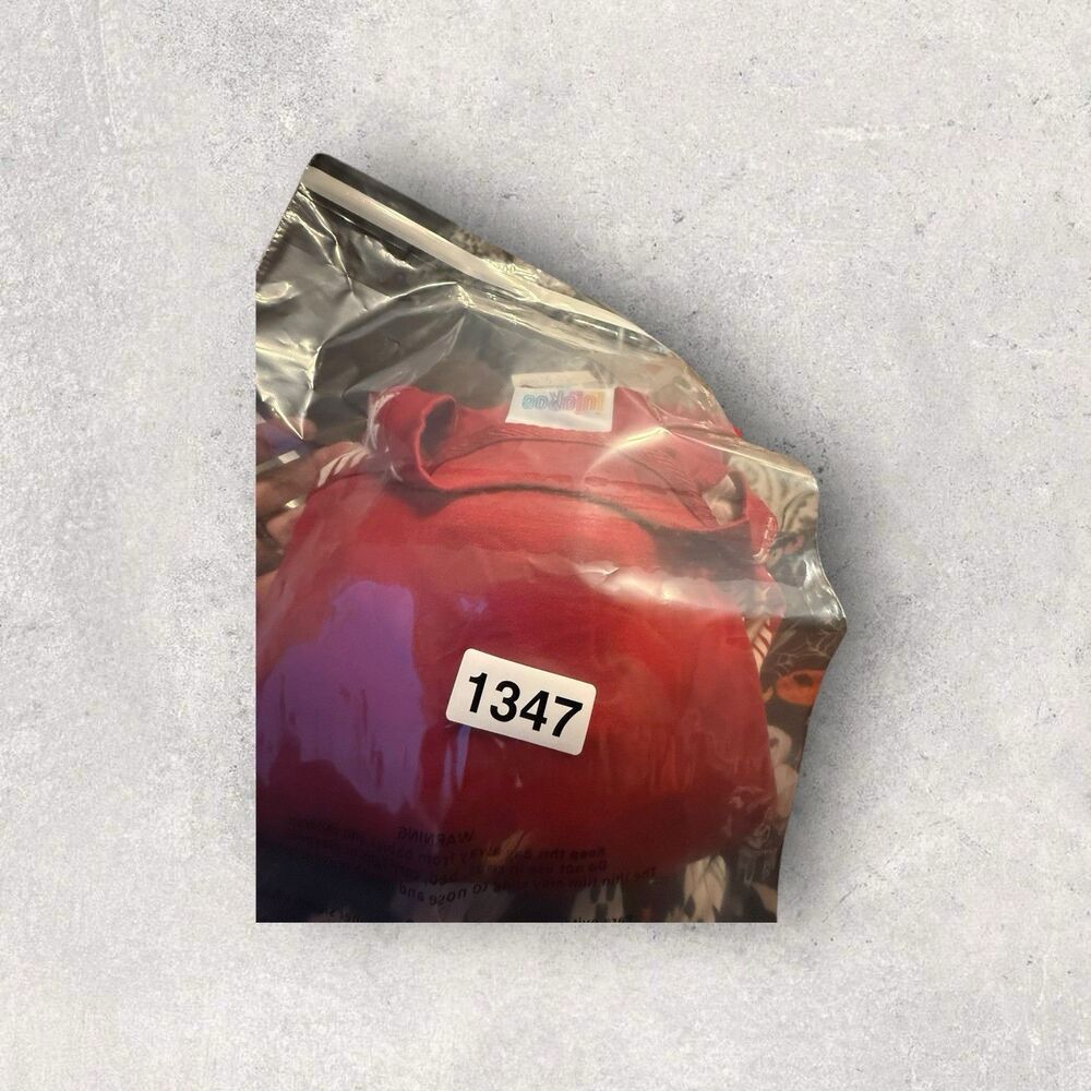 LuLaRoe Mark Henley Shirt 2XL Red With White Christmas Tree Long Sleeve NWT - Picture 5 of 5